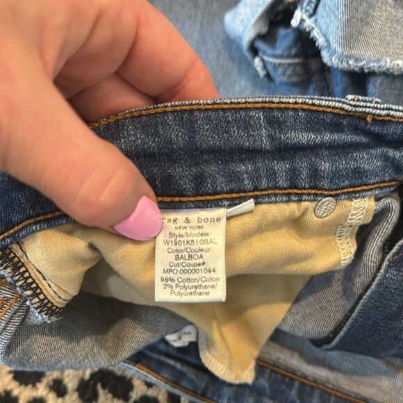 Rag & Bone Blue Jean Shorts with Cuffed Hem size 32 (10-12) - Picture 7 of 10